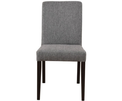 Catmint Dining Chair Set of 2 Fabric Upholstered Solid Acacia Wood - Granite