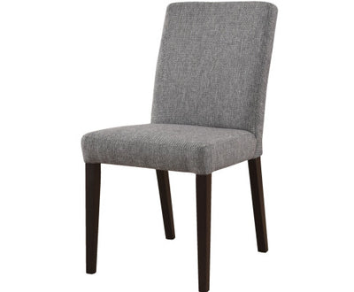Catmint Dining Chair Set of 6 Fabric Upholstered Solid Acacia Wood - Granite