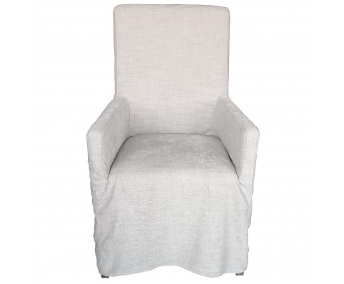 Ixora Dining Chair Set of 10 Fabric Slipcover French Provincial Carver Timber
