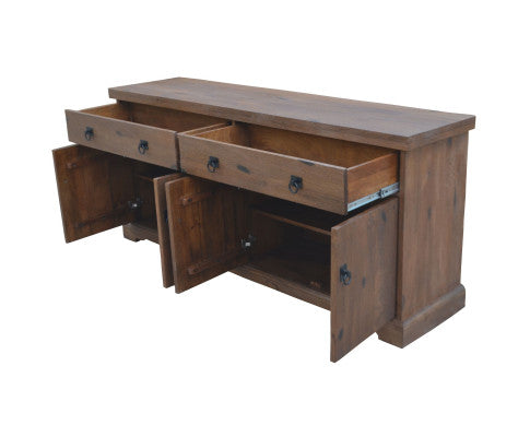 Florence Buffet Table 180cm 2 Door 4 Drawer Solid Mango Timber Wood