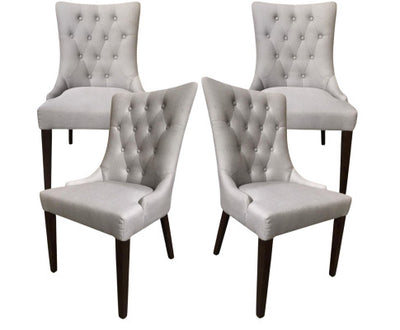 Florence Set of 4 Fabric Dining Chair French Provincial Solid Timber Wood