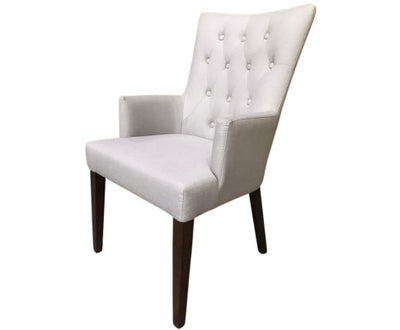 Florence Carver Fabric Dining Chair French Provincial Solid Timber Wood