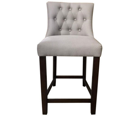 Florence 2pc High Fabric Dining Chair Bar Stool French Provincial Solid Timber