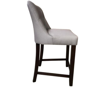Florence High Fabric Dining Chair Bar Stool French Provincial Solid Timber