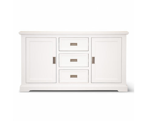 Laelia Buffet Table 166cm 2 Door 3 Drawer Acacia Wood Coastal Furniture -White