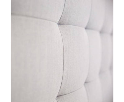 Volga King Single Bed Platform Frame Fabric Upholstered Mattress Base - Grey