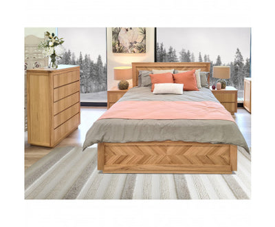Rosemallow King Size Bed Parquet Solid Messmate Timber Wood Frame Mattress Base