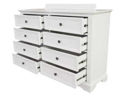 Celosia Dresser 8 Chest of Drawers Bedroom Acacia Timber Storage Cabinet - White