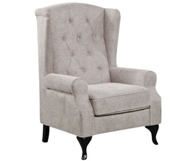 Mellowly Wing Back Chair Sofa Chesterfield Armchair Fabric Uplholstered - Beige