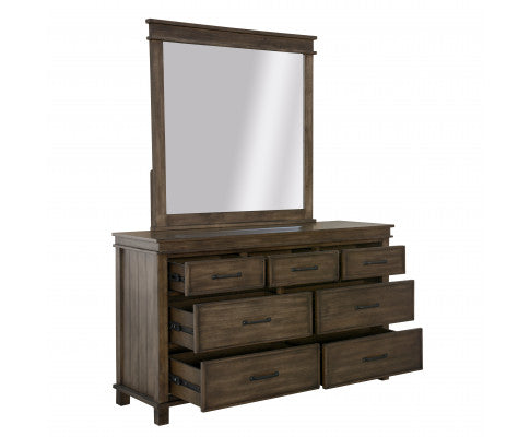 Lily 5pc King Bed Suite Bedside Dresser Bedroom Furniture Package - Rustic Grey