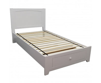 Wisteria Bed Frame King Single Size Mattress Base Storage Drawer Timber Wood-WHT