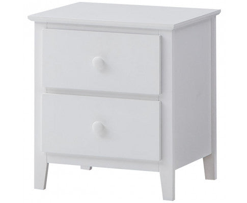 Wisteria Bedside 2pc Bedroom Set Drawers Nightstand Storage Cabinet - White