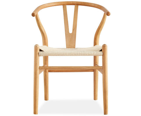 Anemone Set of 2 Wishbone Dining Chair Beech Timber Replica Hans Wenger Natural