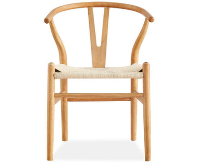Anemone Set of 6 Wishbone Dining Chair Beech Timber Replica Hans Wenger Natural