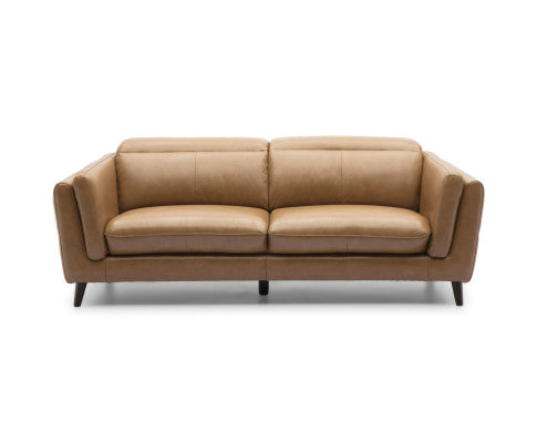 Quince 2 Seater Sofa Genuine Leather Upholstered Coach Lounge