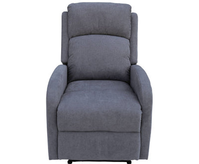 Maxcomfy Fabric Manual Recliner Lounge Arm Chair - Mid Grey