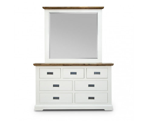 Orville Dresser Mirror 7 Chest of Drawers Tallboy Storage Cabinet - Multi Color