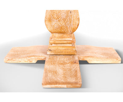 Gloriosa Lamp Side Sofa Table 70cm Pedestal Solid Mango Timber Wood - Honey Wash