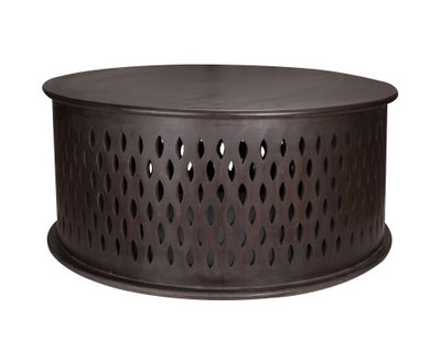 Pansy Wooden Round 80cm Coffee Table - Brown