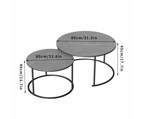 Executive Stone Nested Coffee Table Set