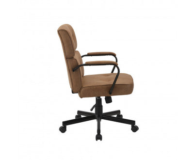 Beverly Home Office Chair In Brown Fabric