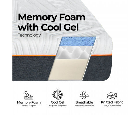 WhisperCool Gel Memory Foam Double Mattress