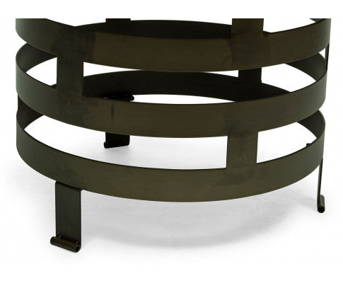 Retro Style Spiral Round Coffee Table with Wood Top