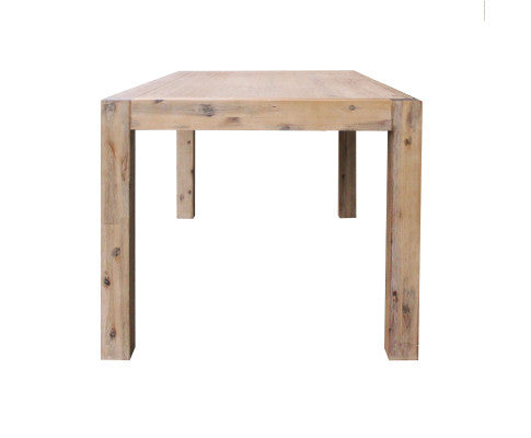 Dining Table 210cm Large Size with Solid Acacia Wooden Base in Oak Colour