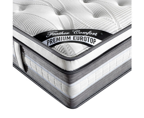 Mattress Euro Top King Single Size Pocket Spring Coil with Knitted Fabric Medium Firm 34cm Thick