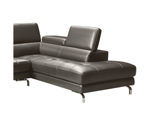 Vienna Sofa Faux Leather 5 Seater Grey