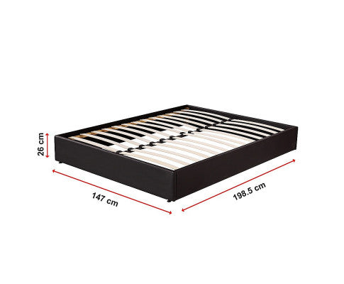 PU Leather Double Bed Ensemble Frame