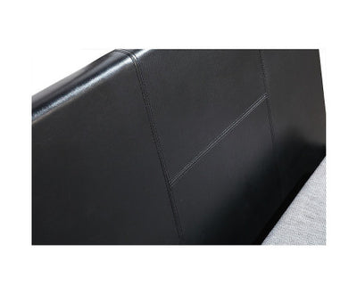 King Single PU Leather Bed Frame Black