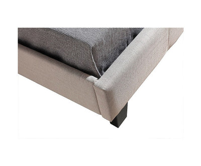 King Single Linen Fabric Bed Frame Beige
