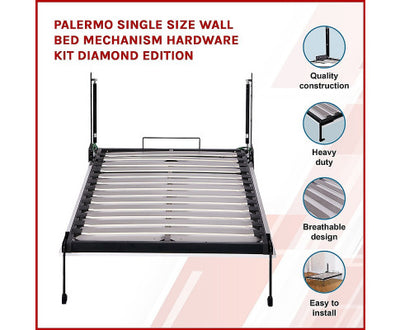 Palermo Single Size Wall Bed Mechanism Hardware Kit Diamond Edition