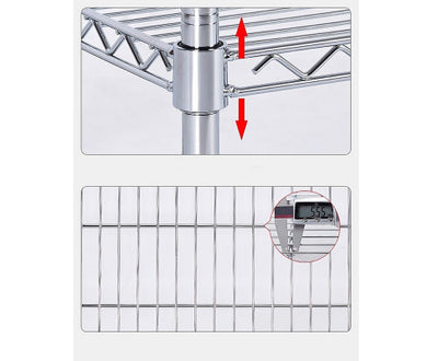 Modular Wire Storage Shelf 1200 x 450 x 1800mm Steel Shelving