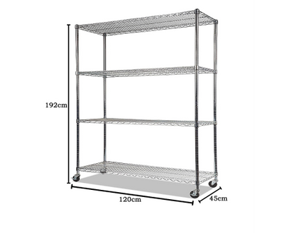 Modular Wire Storage Shelf 1200 x 450 x 1800mm Steel Shelving