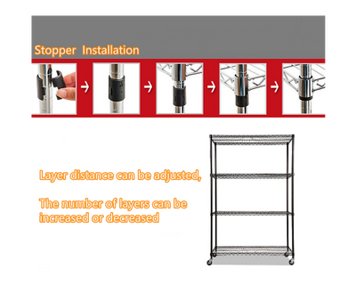 Modular Wire Storage Shelf 900 x 450 x 1800mm Steel Shelving