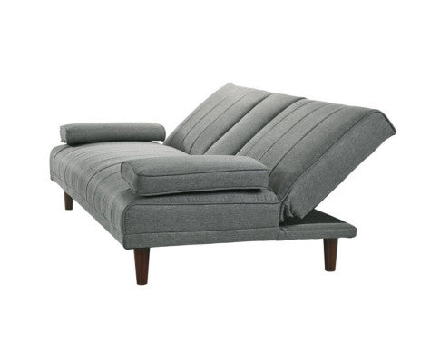 Fabric Sofa Bed with Cup Holder 3 Seater Lounge Couch - Light Grey
