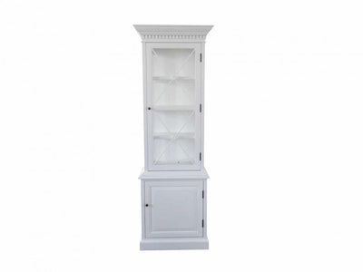 French Single Door Cabinet White
