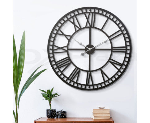 Wall Clock Large Modern Vintage Retro Metal Clocks Handmade Home Office Decor
