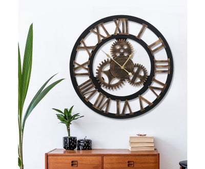 Wall Clock Modern Large 3D Vintage Luxury Clock Enduring Home Office Decor