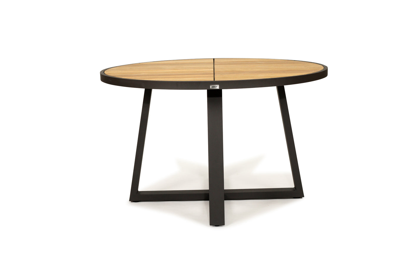 Waterman Outdoor Round Dining Table - 1.25m - Asteroid Black (charcoal) Powder Coated Legs