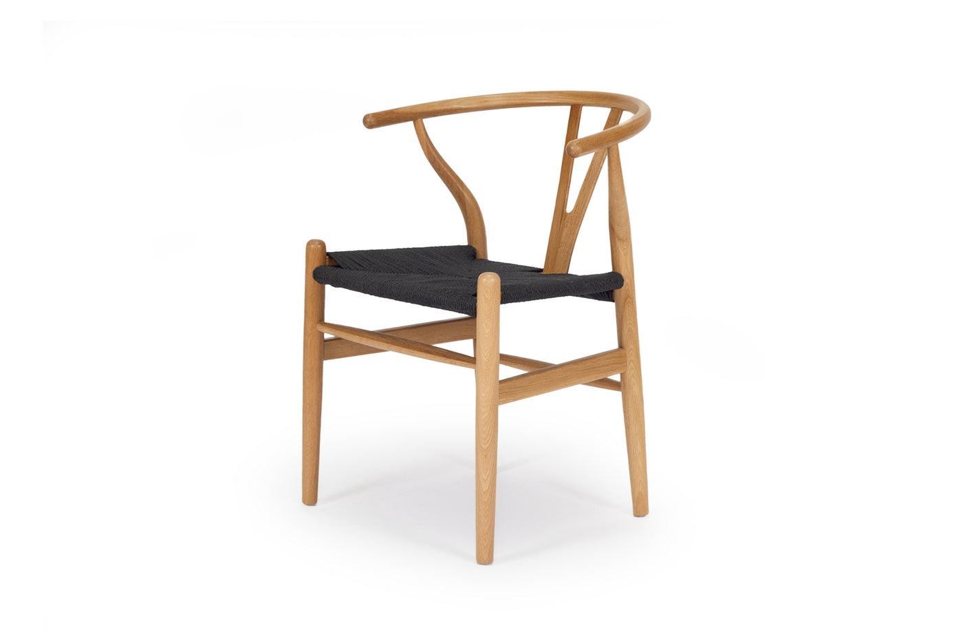 Cross Over Designer Chair - Natural Oak with Black Cord