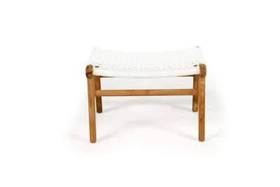 Zen Lazy Chair Ottoman - White (Close Weave)
