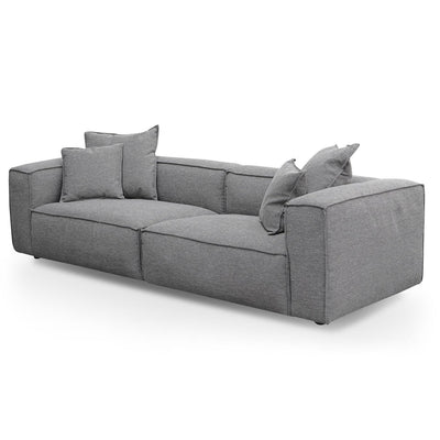 3 Seater Sofa with Cushion and Pillow - Graphite Grey