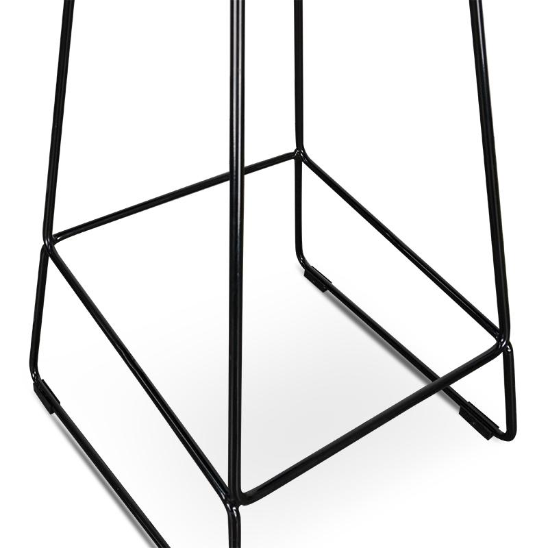 65cm Bar Stool - Black Seat With Black Frame