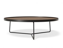 Alora Coffee Table -Black - Walnut - Large