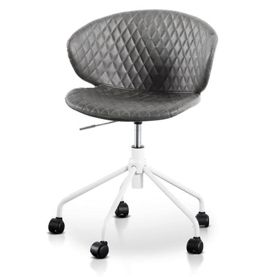 Office Chair - Charcoal with White Base