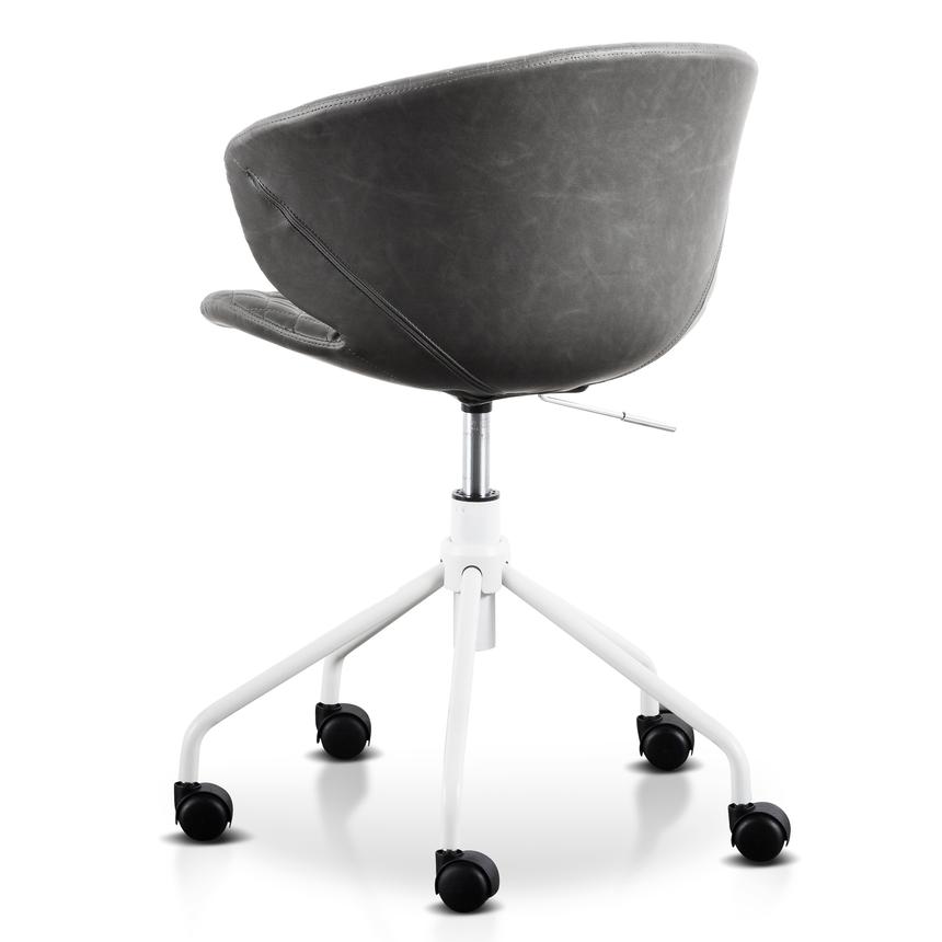 Office Chair - Charcoal with White Base