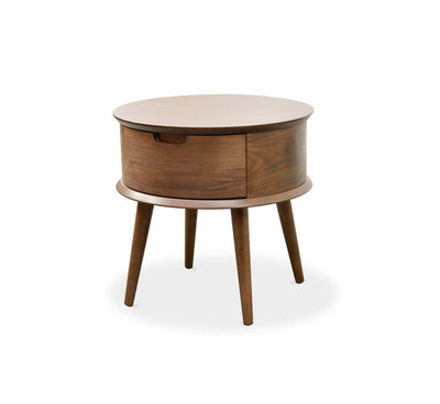 Round Side Table - Walnut